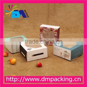 folding gift packaging paper box with window