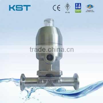 G681F-10P/R Tri-clamped Pneumatic Diaphragm Valve With SS Actuator, SS Head