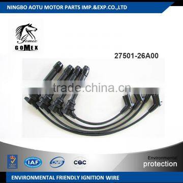 High voltage silicone Ignition wire set, ignition cable kit, spark plug wire 27501-26A00 for Hyundai