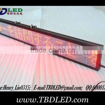 p7.62 red led moving message sign board 16 dots high display