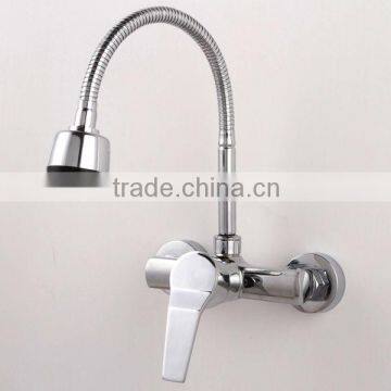 Brass Kitchen Mixer, Chrome Finish, 360 Degree Turn Flexible Hose and 2 Functions Flow Shower Head photo-4
