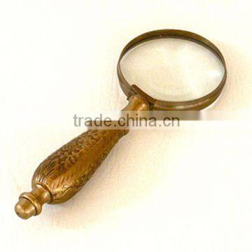 Magnifying Glass, Brass Magnifying Glass Magnifier