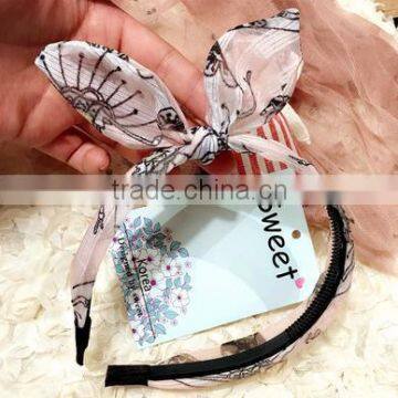 fancy floral cat ear plastic headbands hair band