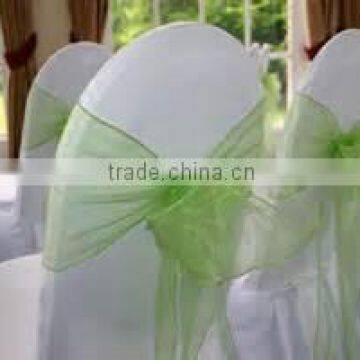 wholesale fancy and beautiful organza chair sash/chair cover bow for wedding banquet chair cover