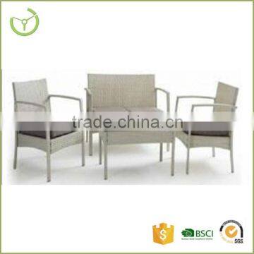One set per ctn rattan garden furniture with cushions included 4 pcs table chair set                        
                                                Quality Choice