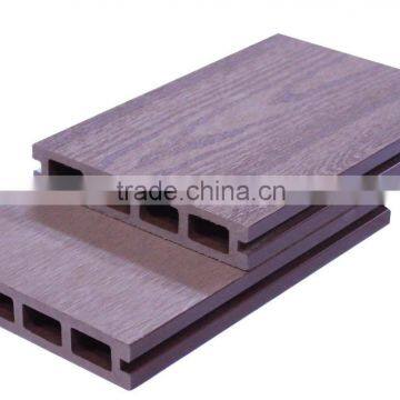 Zhejiang anti-UV woodgain outdoor hollow plastic composite wpc decking