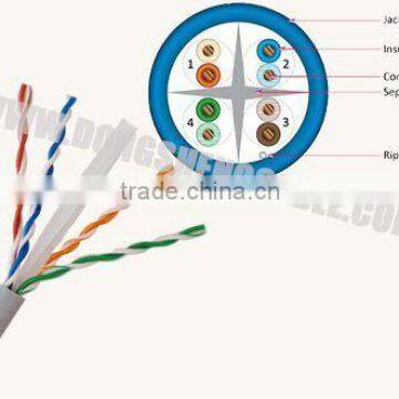 305m 1000ft Fluke Test Passed utp cat 6 cable Bare Copper 4 Pairs