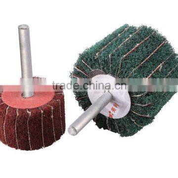 Non Woven interleafed sand cloth Flap Wheel with shank