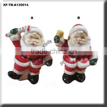 unpainted ceramics santa salt and pepper shaker