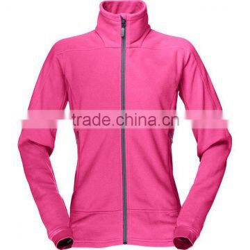 Pink sports women fleece jacket winter