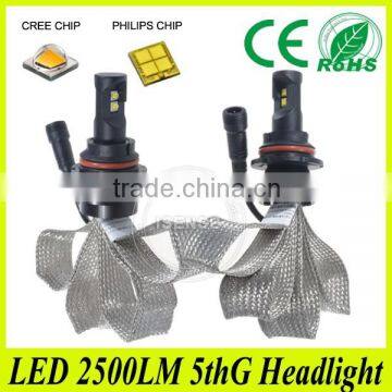 Car light 9005 9006 H1 H3 H7 H8 H9 H16 881 P13 senda van suv 250lm 5th generation led headlight