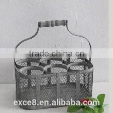 Antique Mesh Decotative Metal Wine Bottle Holder