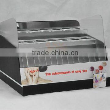 Factory Customed 2-Tier LED Acrylic Nail Polish Desktop Display Stand