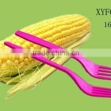 Colored biodegradable Disposible Heavy weight plastic forks:XYFC-01