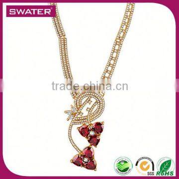 Innovative Products 2016 Red Gemstone 22K Gold Kundan Necklace Set photo-3