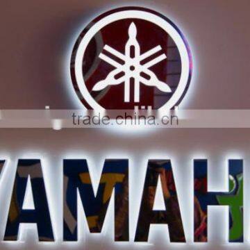 Custom Mirror stainless steel backlit led logo sign