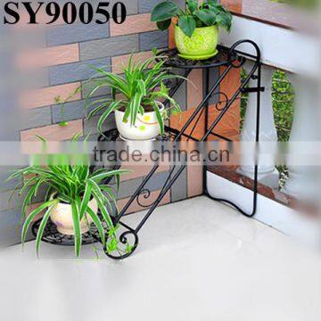 Home and garden decorative stair shape iron flower pot stand