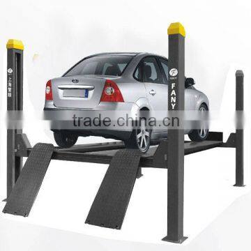 long and wide four post hydraulic car lift