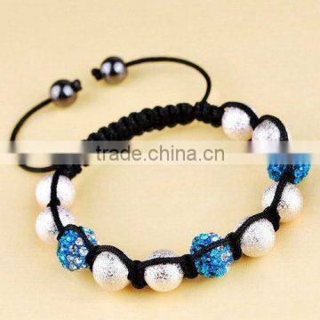 2012 silver ball shambala bracelet/silver ball bracelet