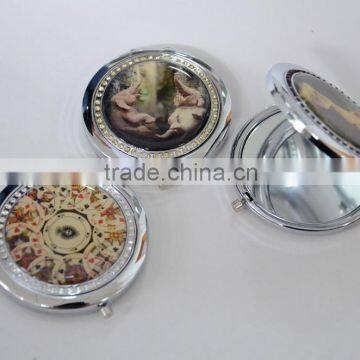 2015 double pocket mirror with round shape