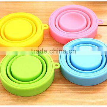 2015 promotional product portable collapsible silicone cup for travelling