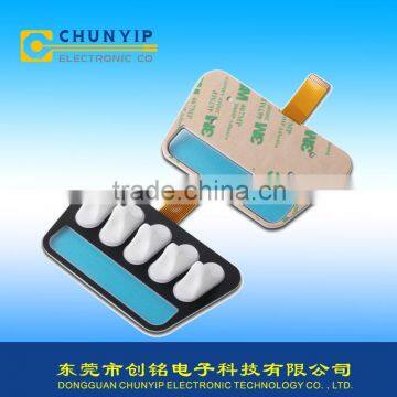 Rubber key combined with FPC circuit