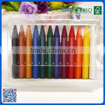 2016 Wholesale 12 Colors 3.5 Inch Wax Crayons in Pvc Bag Customized Logo Printed Crayons photo-2