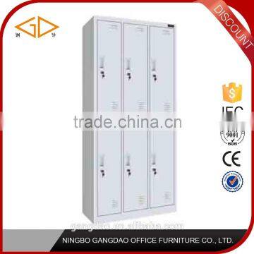 Ningbo CE 6 door wardrobe steel wardrobe mesh locker