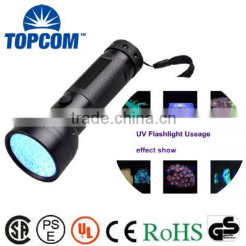 Dry Battery Power Source 51 LED UV Handheld Flashlight With 3 AA Batteries