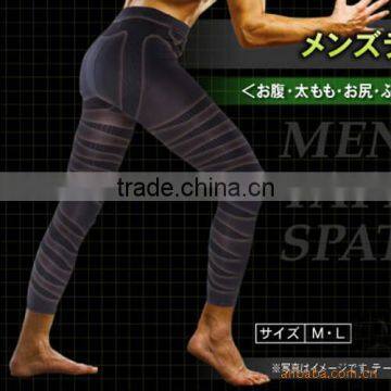 Thin forced slimming tight nine pants for man latest technology black color K62