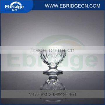 180ml Wter Lily Embossment Glass Ice Cream Cups