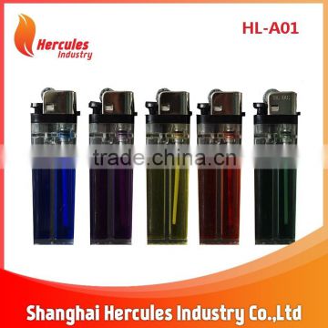 Cigarette wheel disposable mini flint lighter with transparent color HL-A01