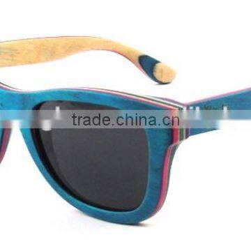 bamboo wood sunglasses ,top quality polarized skatebaord wood sunglasses