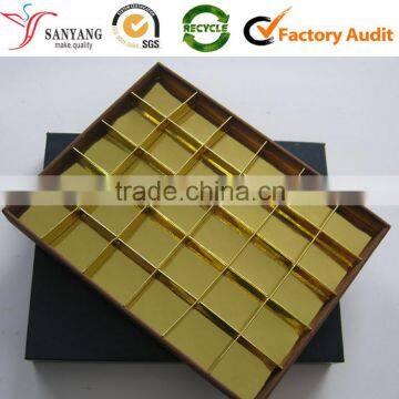 Shopping packaging paper chocolate empty packaging box for sale with dividers