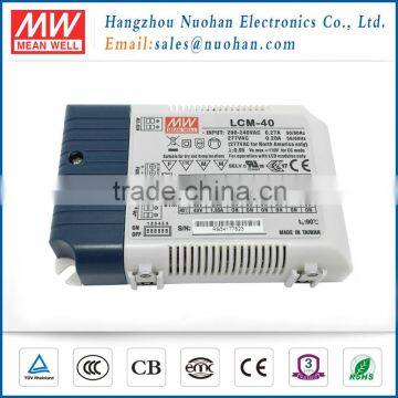 Meanwell 40W 1050ma constant current 0-10v led dali dimming driver