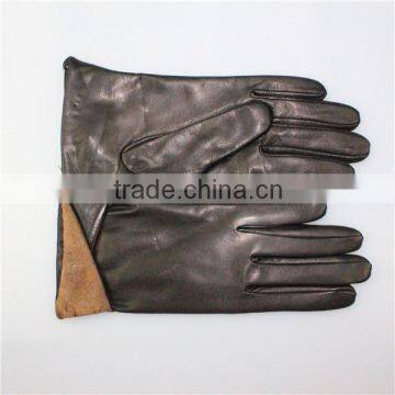 2014 leather long gloves with studs for woman