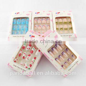 Design Plastic 3D Nail Art Tips, No Adhesive(AJEW-R026-04)