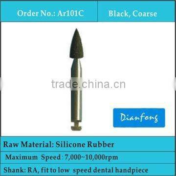 RA shank small bullet shape black color coarse grit dental polishing tool