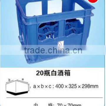 hot sale 20bottle plastic bottles crate for Wine Drinking plastic beer crates