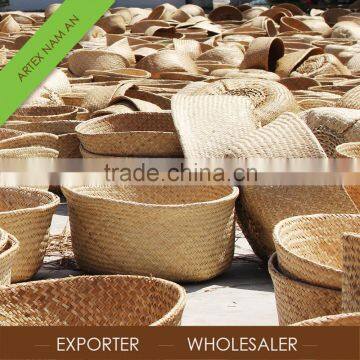 Popular Handmade Natural Foldable Seagrass Basket, laundry seagrass basket from Vietnam