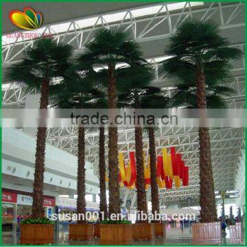 Wholesale artificial palm tree plaza decor artificial fan palm tree