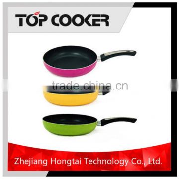 Aluminium pressed nonstick coated cookware fry pan