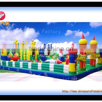 colorful carton funny city, giant inflatable playground house