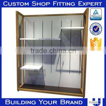 2016 best selling store furniture wall mount adjustable shelf shop wall display