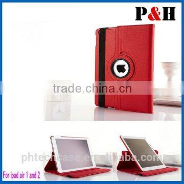 Factory directly 360 degree Rotating Case Flip leather case For ipad