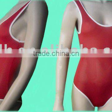 Women Bathing Suit with White Ribbon Edge