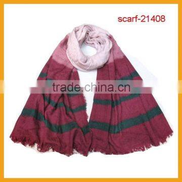 2015 New Design Ombre Plaid Stripe Scarf photo-2