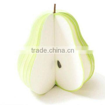 2013 Pear shaped sticky notepad,memo note pad