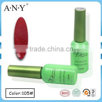 ANY Hot Selling Nail Art Beauty Curing Soak Off Wine Red The Gel Nail Polish 12ML Gel Polish