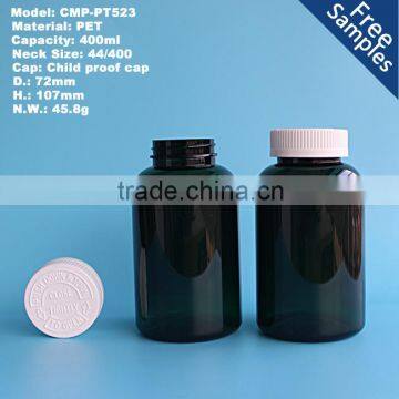 400ml wide mouth plastic PET medicine bottle, 400cc capsule pill bottle,400g pharmaceutical Pill Container                        
                                                Quality Choice